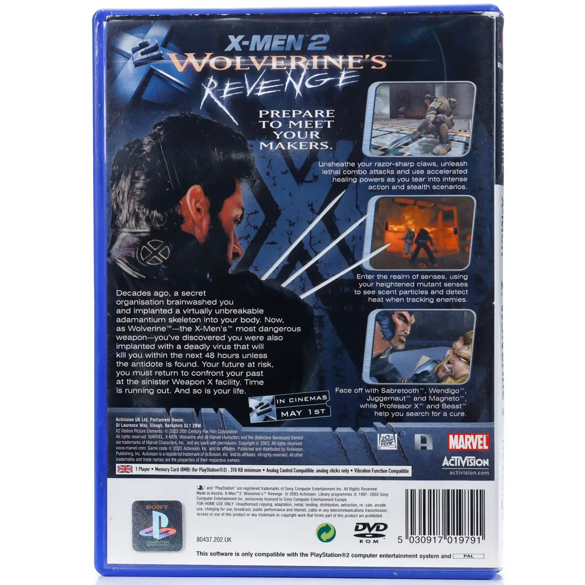 X-Men 2: Wolverine's Revenge - PS2 spill - Retrospillkongen