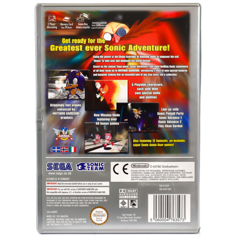 Sonic Adventure DX (Director's Cut) - Gamecube spill - Retrospillkongen
