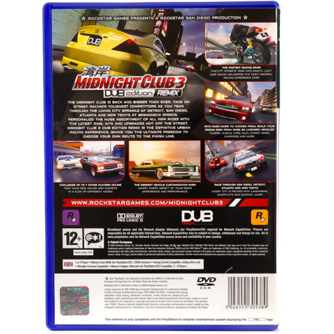 Midnight Club 3: DUB Edition Remix - PS2 spill - Retrospillkongen