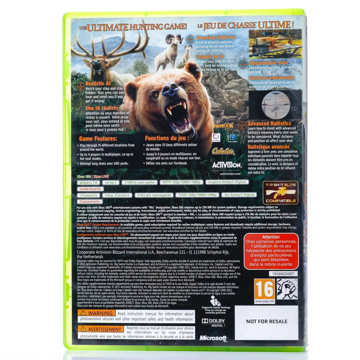 Cabela's Big Game Hunter 2012 - Xbox 360 spill - Retrospillkongen