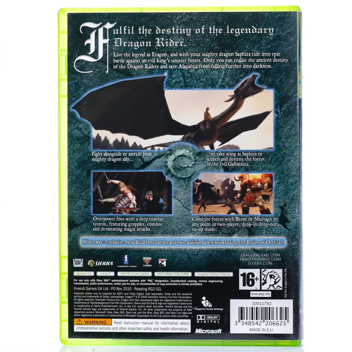 Eragon - Xbox 360 spill - Retrospillkongen