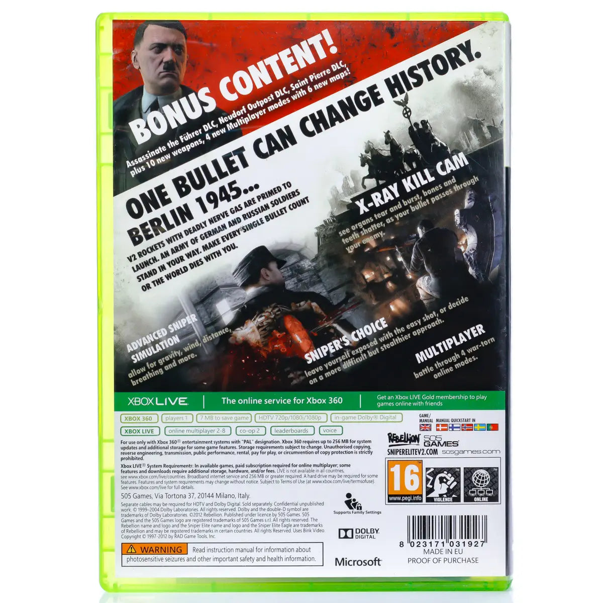 Sniper Elite V2 - Xbox 360 Spill - Retrospillkongen