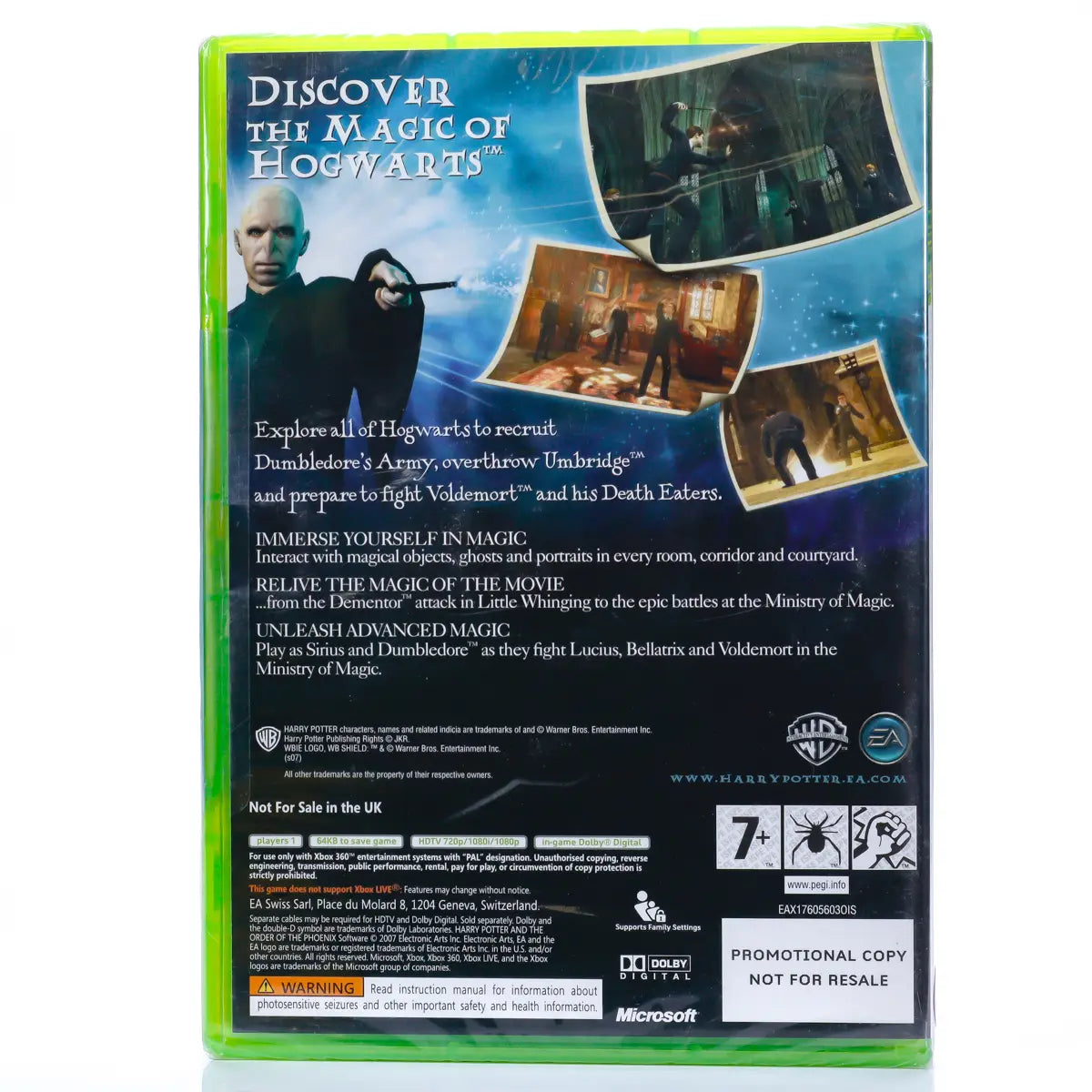 Harry Potter and the Order of the Phoenix - Xbox 360 Spill - Promo - (Forseglet) - Retrospillkongen