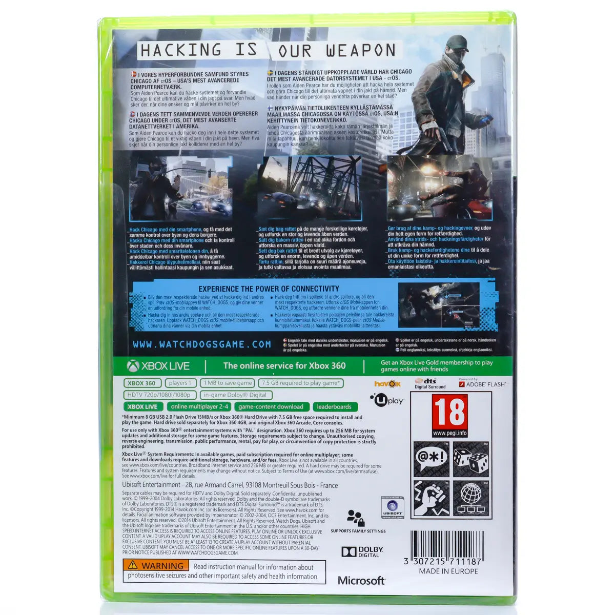Watch Dogs - Xbox 360 spill (Forseglet) - Retrospillkongen