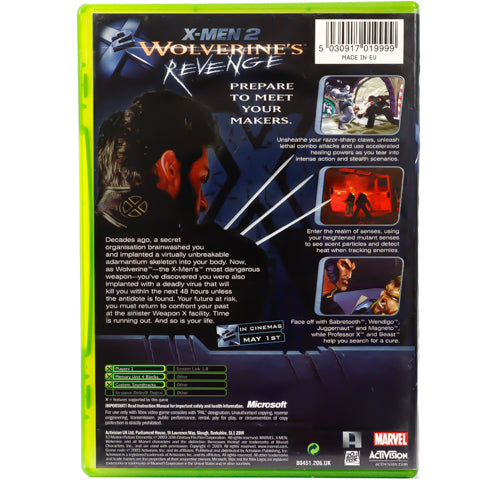 X2: Wolverine's Revenge - Xbox spill - Retrospillkongen