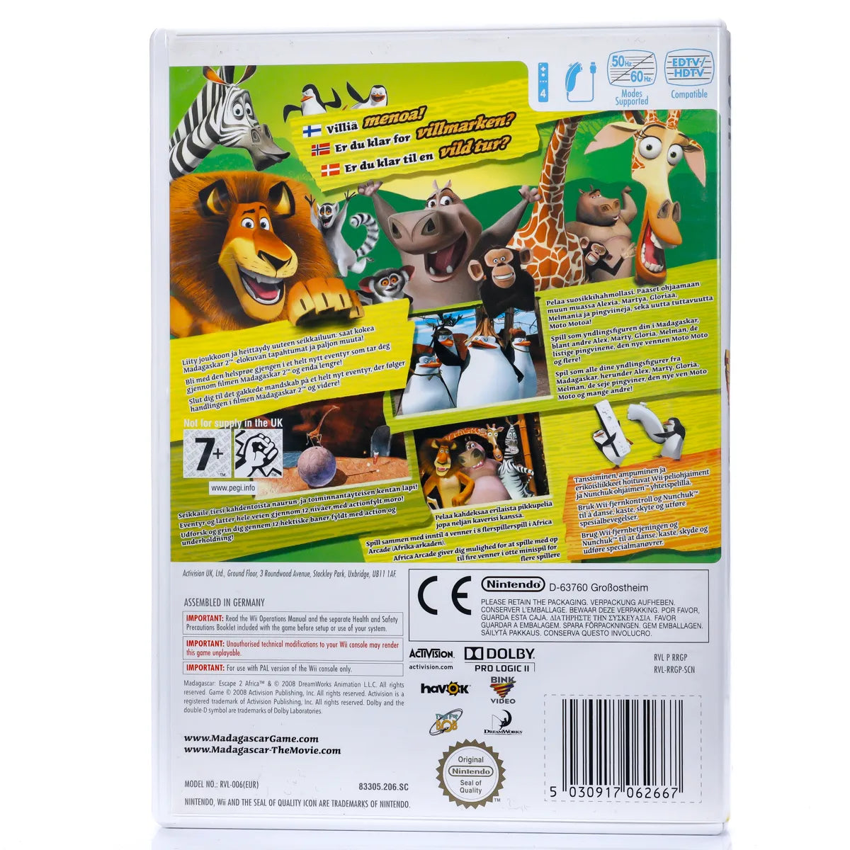 Dreamworks Madagaskar 2 - Wii Spill - Retrospillkongen