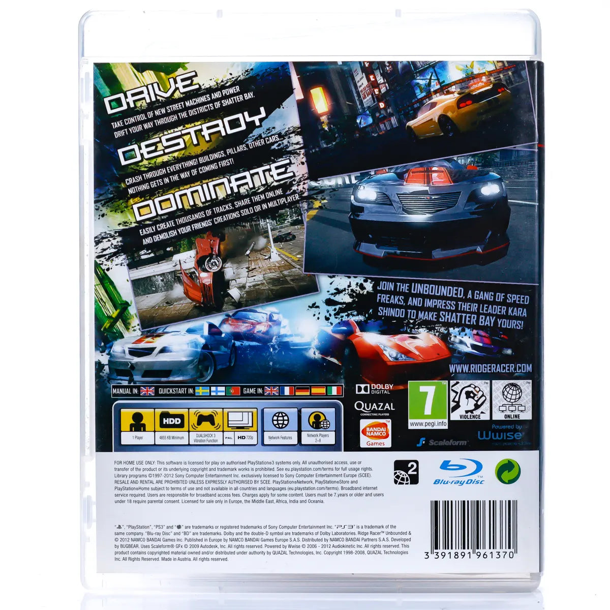Ridge Racer: Unbounded - Limited Edition - PS3 spill - Retrospillkongen