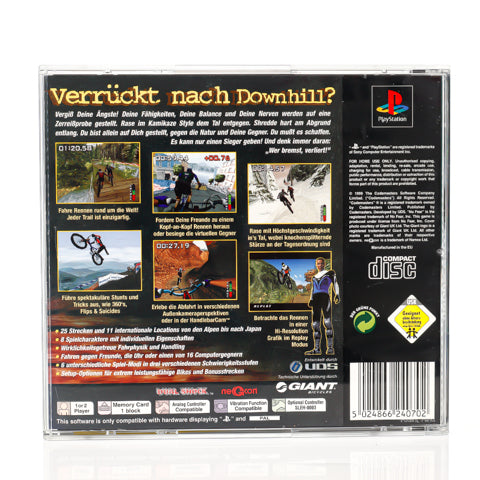 No Fear Downhill Mountain Biking - PS1 spill - Retrospillkongen
