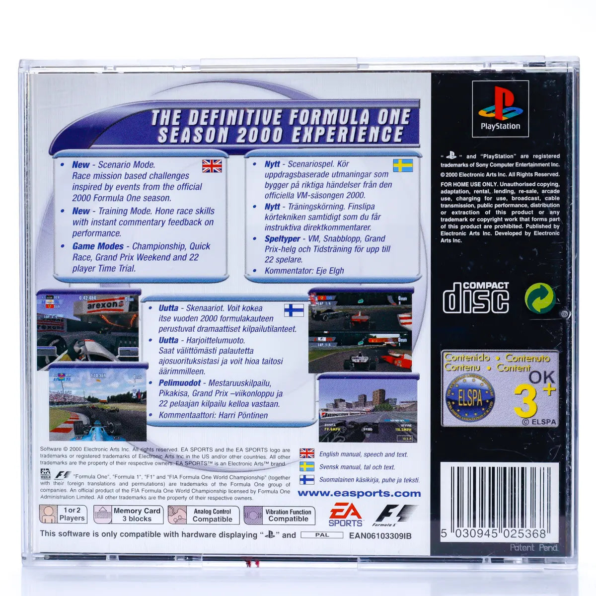 F1 Championship: Season 2000 - PS1 spill - Retrospillkongen