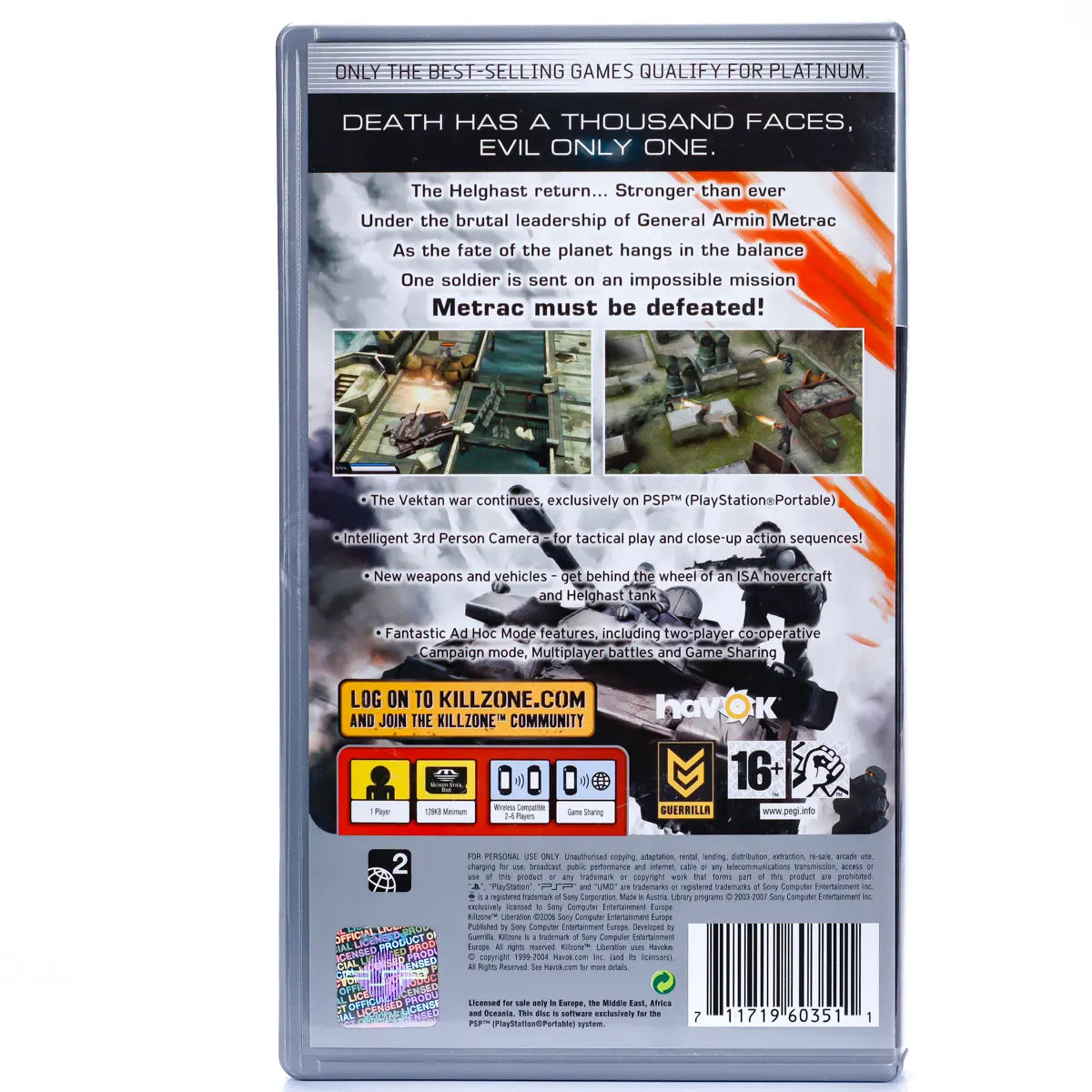 Killzone Liberation - PSP spill - Retrospillkongen