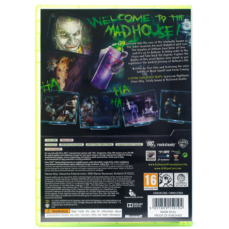 Batman Arkham Asylum - Xbox 360 spill - Retrospillkongen
