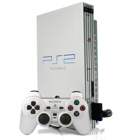 Sony PlayStation 2 Bakoverkompatibel Sølv Konsoll Pakke - PS2 - Retrospillkongen