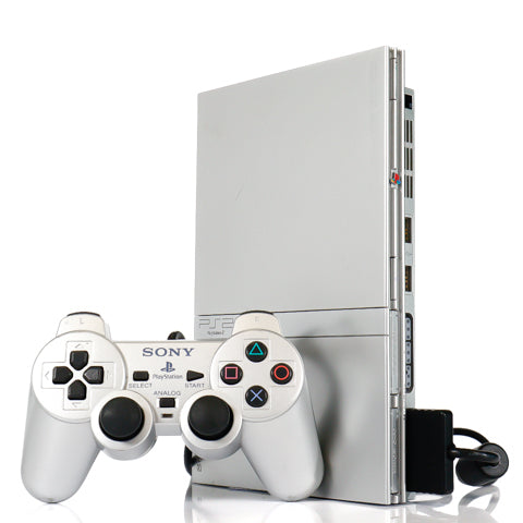 Sony Playstation 2 Slim Sølv Konsoll Pakke (PS2) - Retrospillkongen