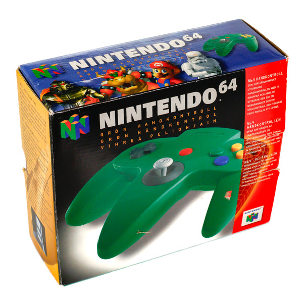 Original Grønn Kontroller for Nintendo 64 i Ekse - N64 - Retrospillkongen
