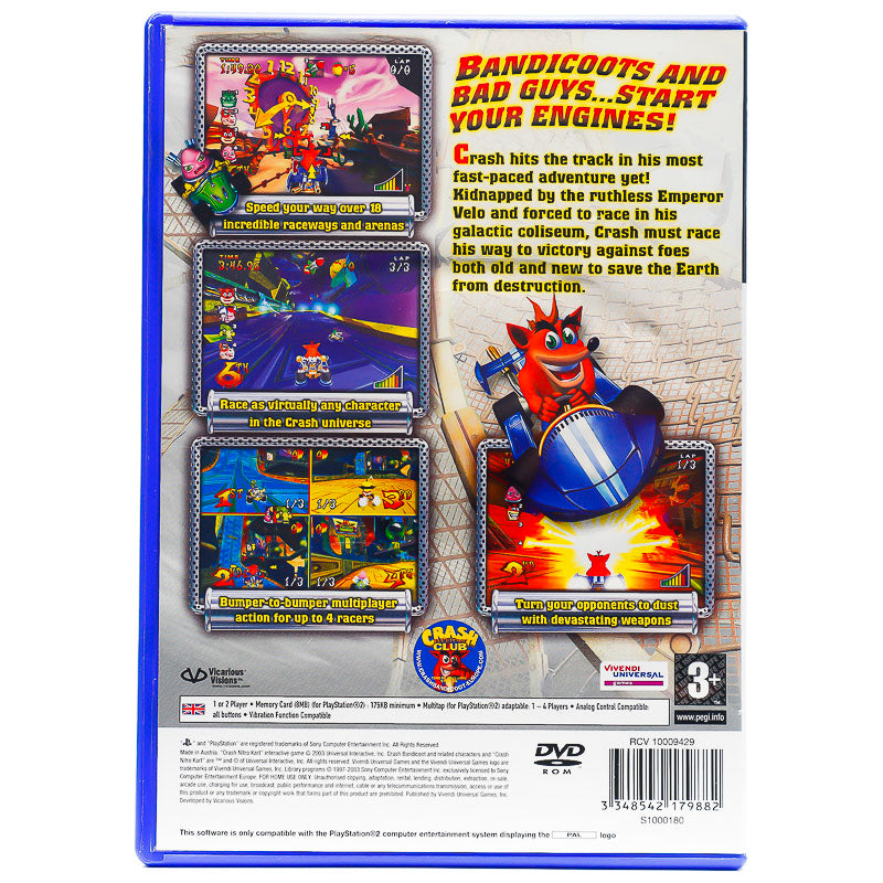 Crash Nitro Kart - PS2 spill - Retrospillkongen