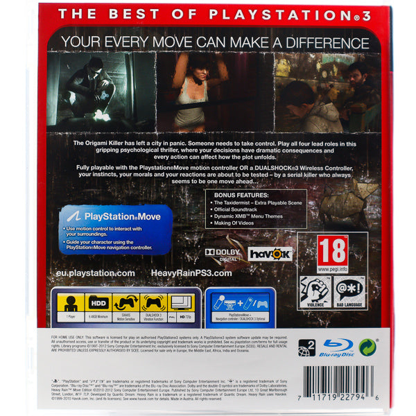 Heavy Rain: Move Edition - PS3 spill - Retrospillkongen