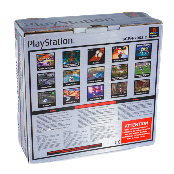 Sony PlayStation 1 Dual Shock Grå Konsoll Pakke - PS1 (Komplett i Eske) - Retrospillkongen