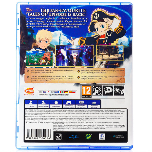 Tales of Vesperia: Definitive Edition - PS4 spill - Retrospillkongen
