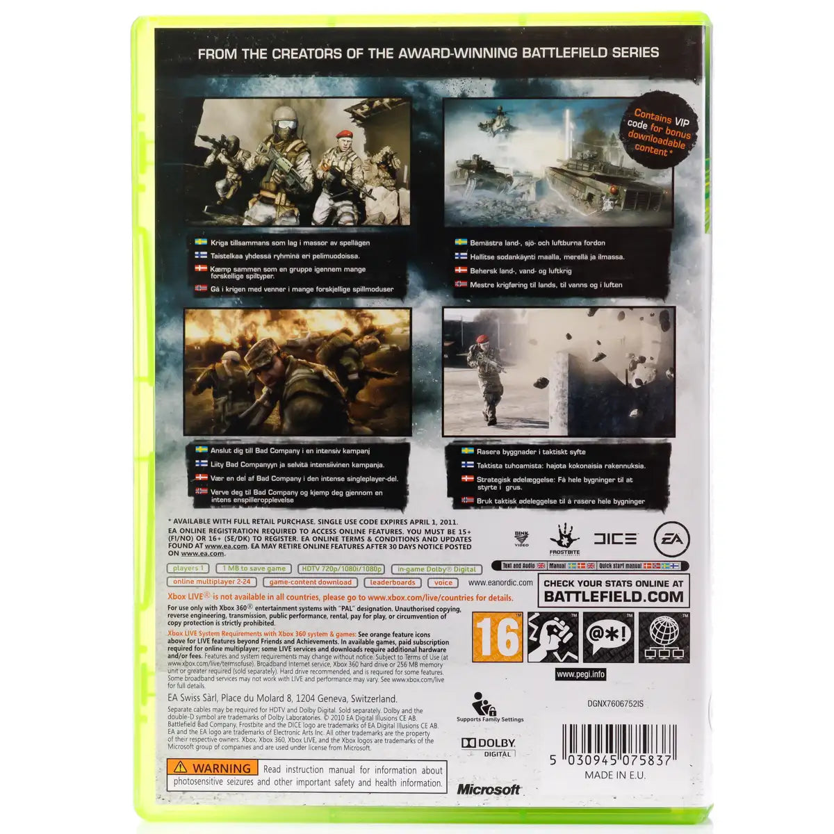 Battlefield: Bad Company 2 - Xbox 360 spill - Retrospillkongen