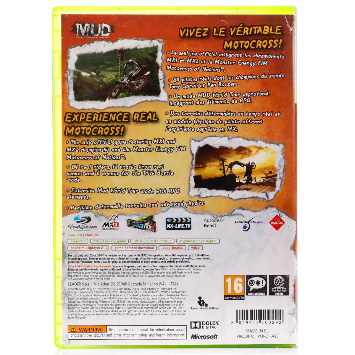 MUD: FIM Motocross World Championship - Xbox 360 spill - Retrospillkongen
