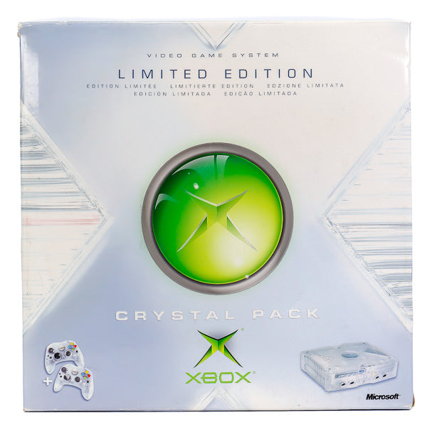 Xbox Original 1. Generasjon - Limited Edition Crystal Pack med 2 Originale Kontrollere - Retrospillkongen