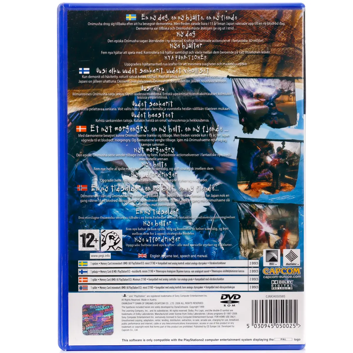 Onimusha: Dawn of Dreams - PS2 spill - Retrospillkongen