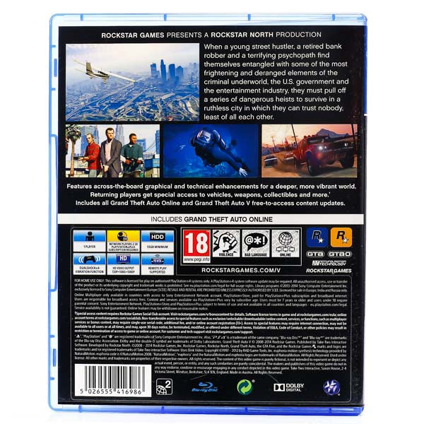 Renovert Grand Theft Auto V - PS4 spill - Retrospillkongen