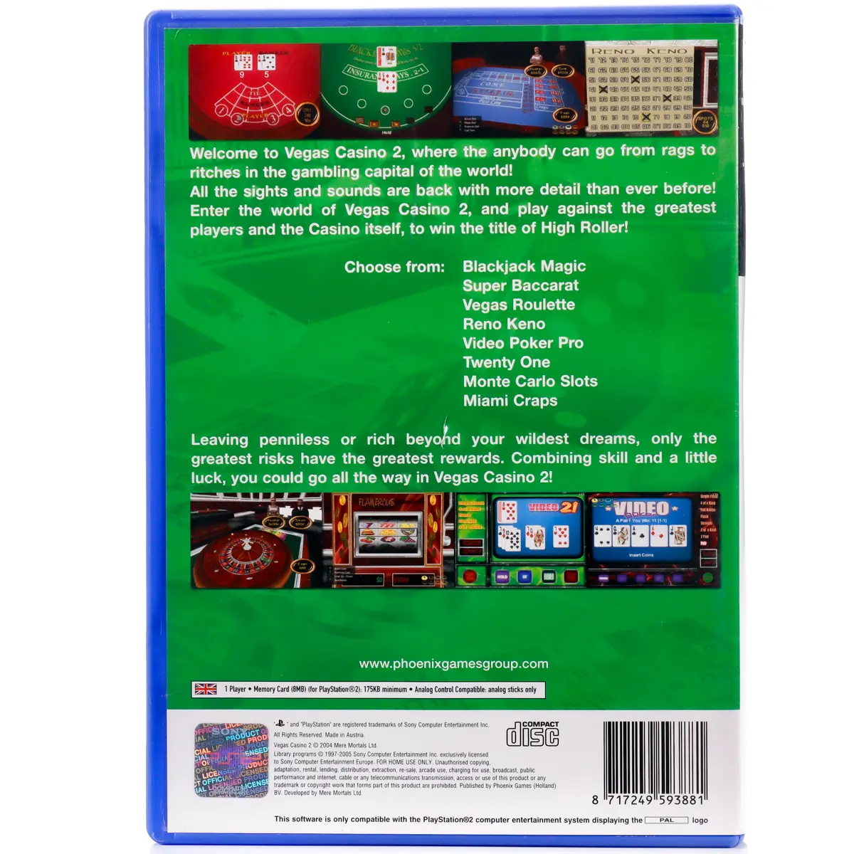 Vegas Casino II - PS2 spill - Retrospillkongen