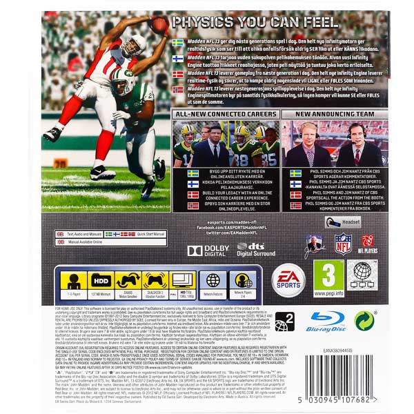 Renovert Madden NFL 13 - PS3 spill - Retrospillkongen