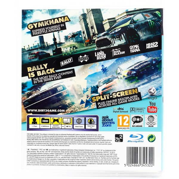 Renovert DiRT 3 - PS3 spill - Retrospillkongen