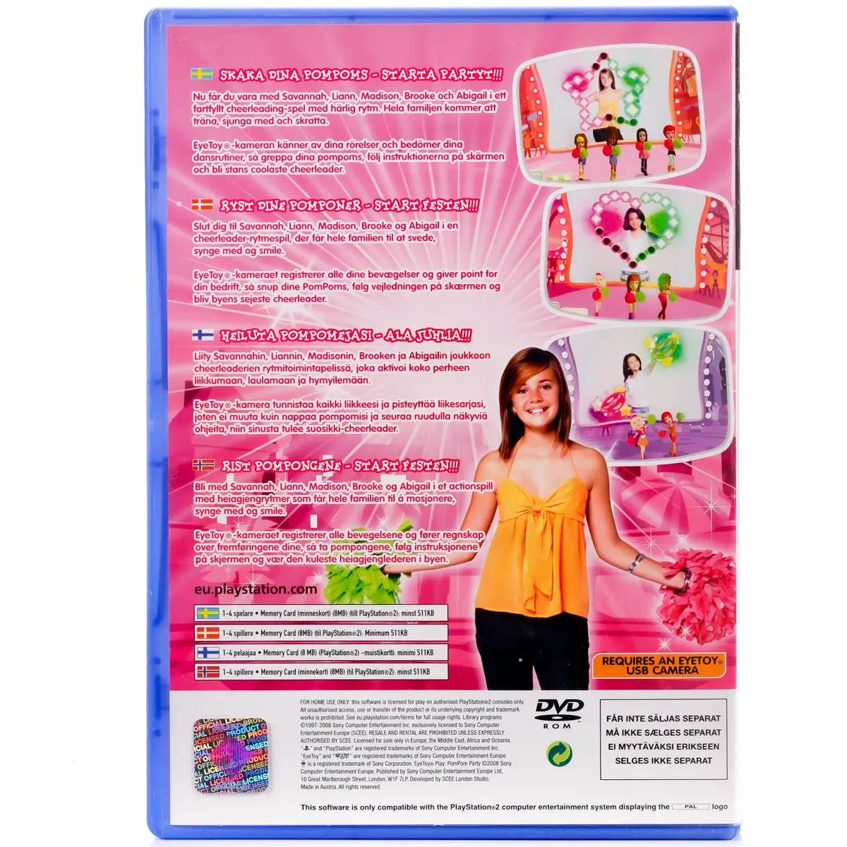 EyeToy Play: PomPom Party - PS2 spill - Retrospillkongen