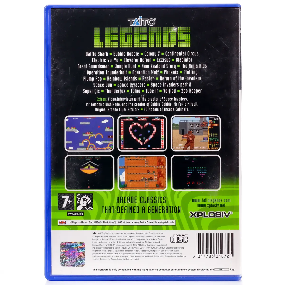 Taito Legends - PS2 spill - Retrospillkongen