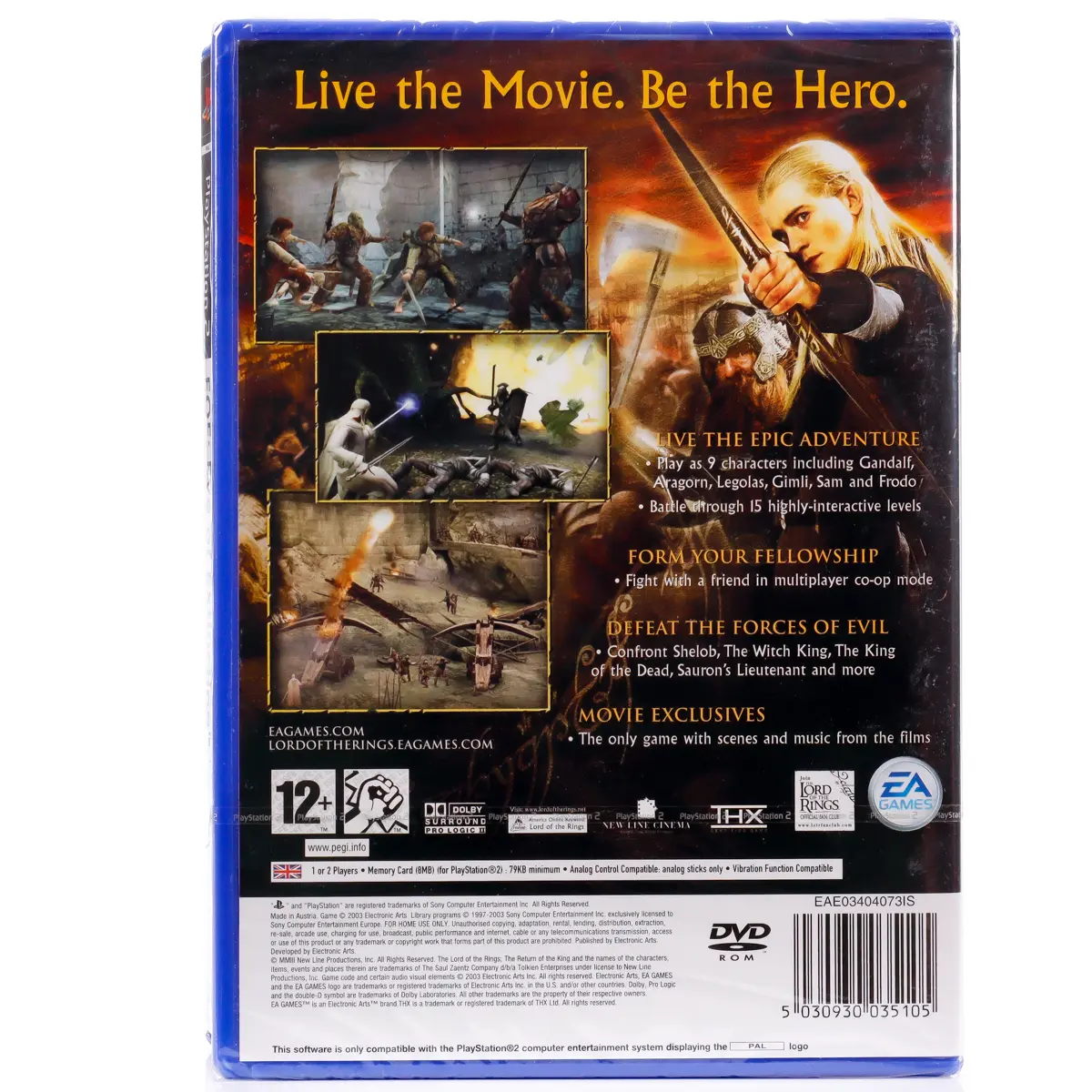 Forseglet The Lord of the Rings: The Return of the King - PS2 spill - Retrospillkongen