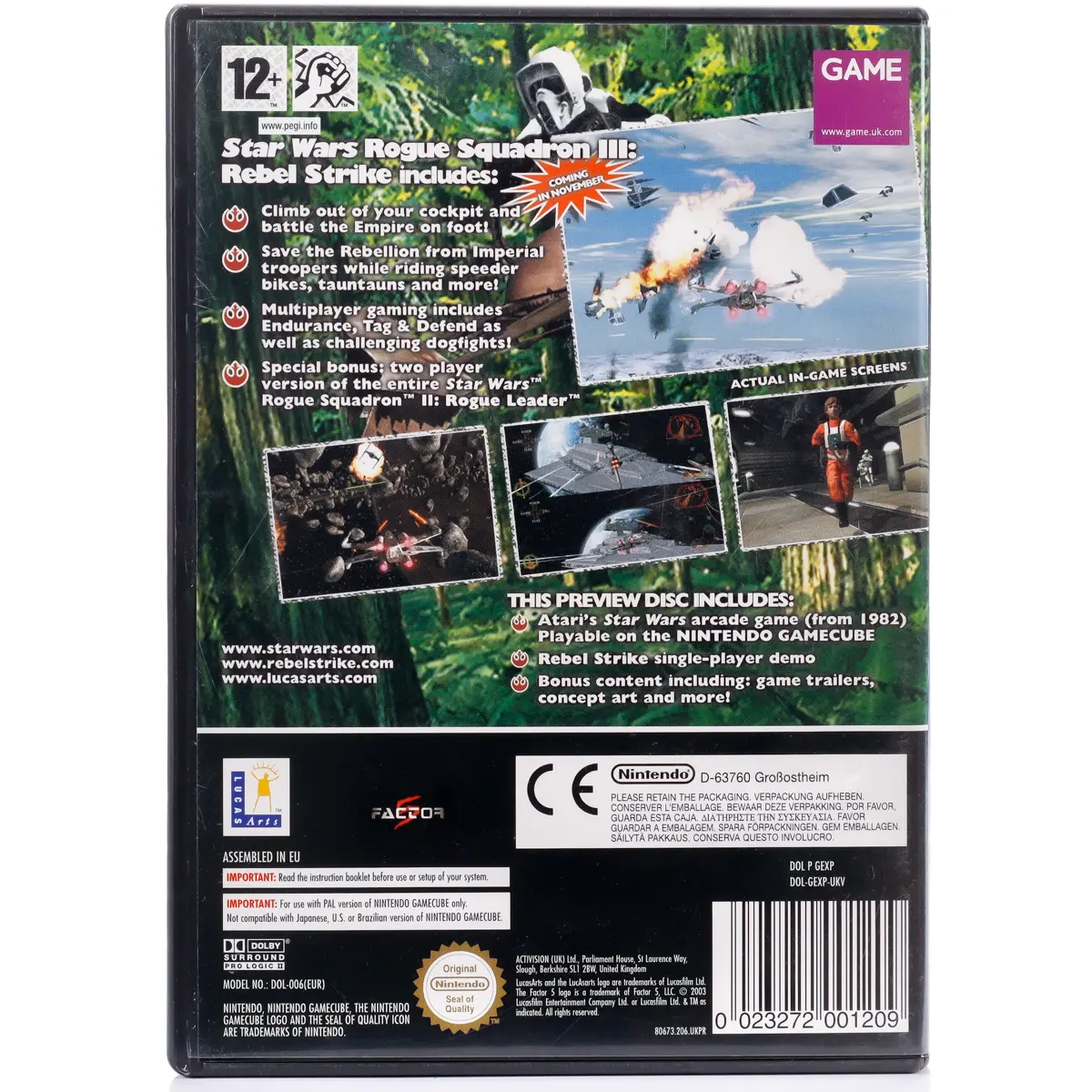 Star Wars: Rogue Squadron III - Rebel Strike: LIMITED EDITION PREVIEW DISC - GameCube spill - Retrospillkongen
