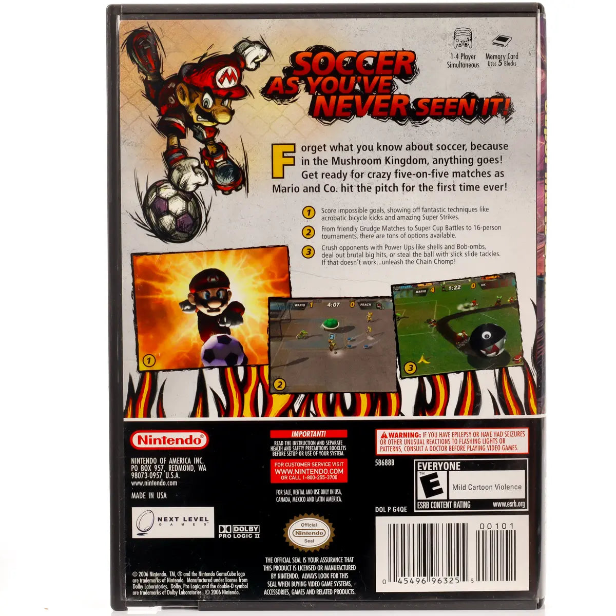 Super Mario Strikers - Gamecube spill (NTSC Versjon) - Retrospillkongen