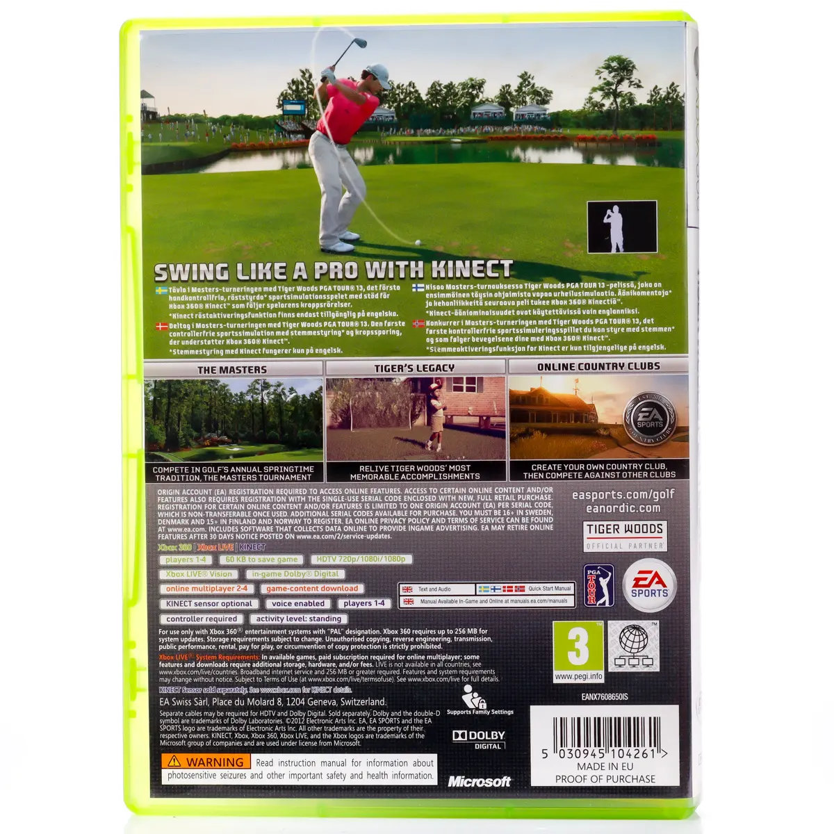Tiger Woods PGA Tour 13 - Xbox 360 spill - Retrospillkongen