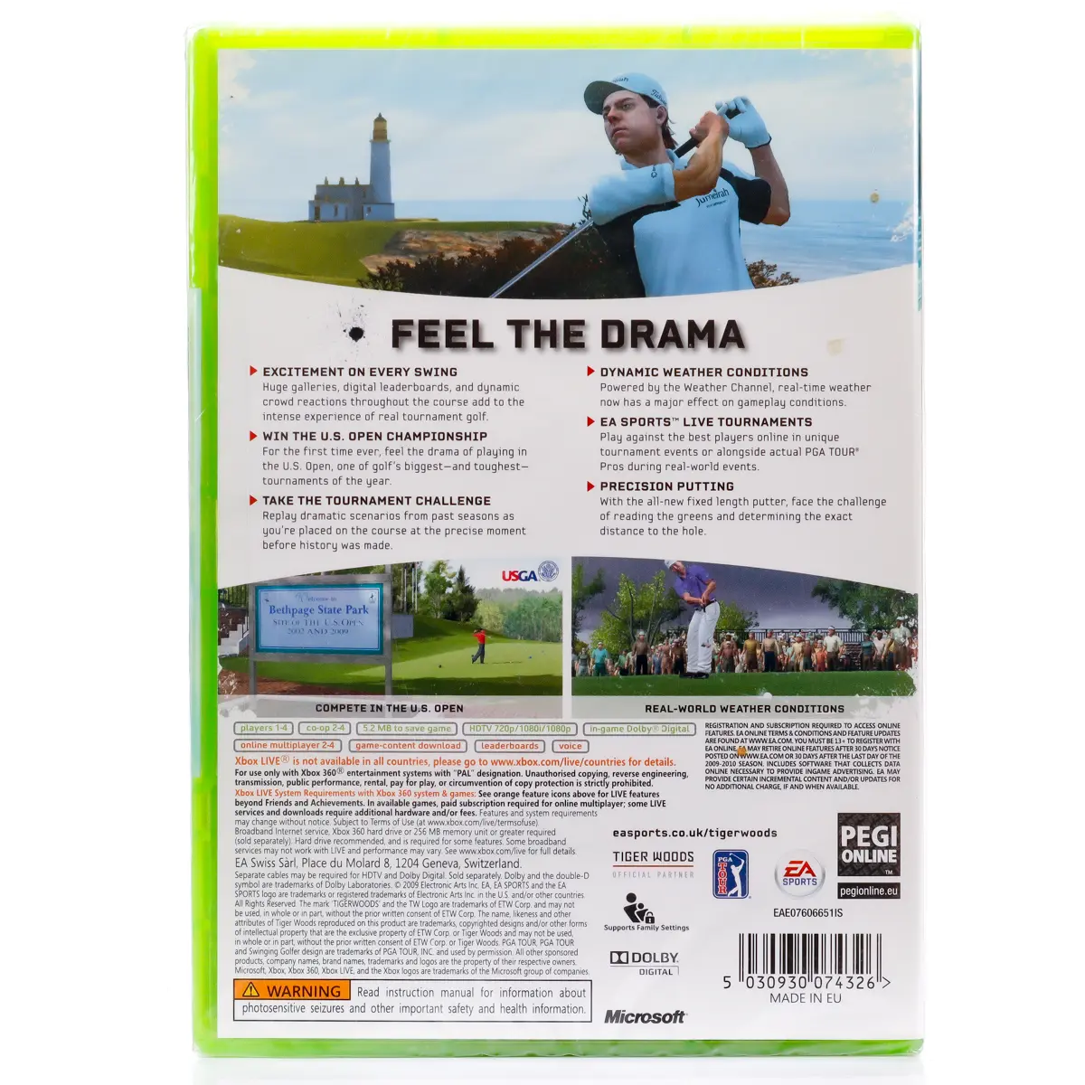 Tiger Woods PGA Tour 10 - Xbox 360 spill (Forseglet) - Retrospillkongen