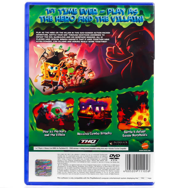 Renovert SpongeBob SquarePants Featuring Nicktoons: Globs of Doom - PS2 spill - Retrospillkongen