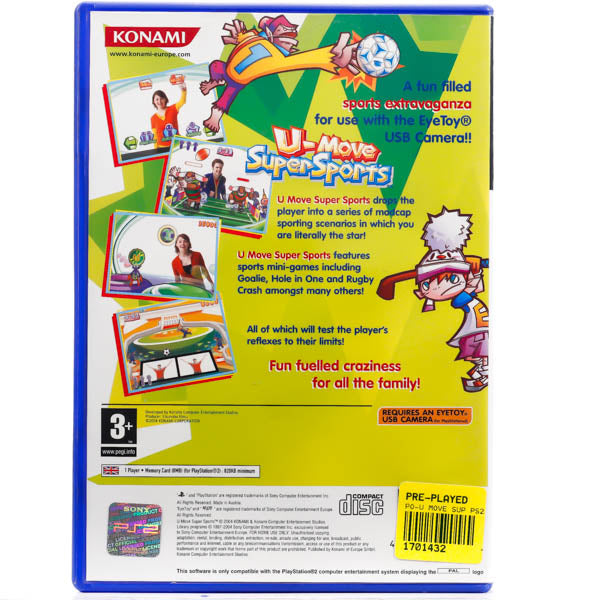 Renovert U-Move Super Sports - PS2 spill - Retrospillkongen