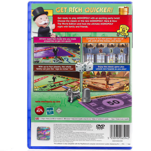 Renovert Monopoly featuring Classic & World Edition Boards - PS2 spill - Retrospillkongen