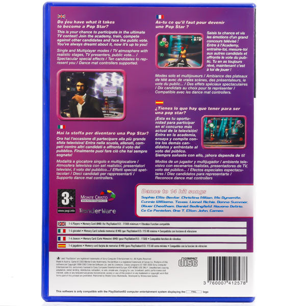 Renovert Pop Star Academy - PS2 spill - Retrospillkongen