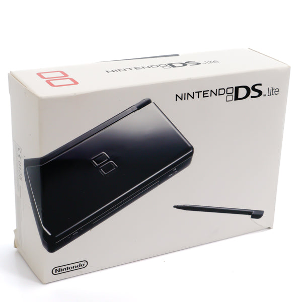 Renovert Nintendo DS Lite Onyx Black Håndhold konsoll (Komplett i Eske) - Retrospillkongen