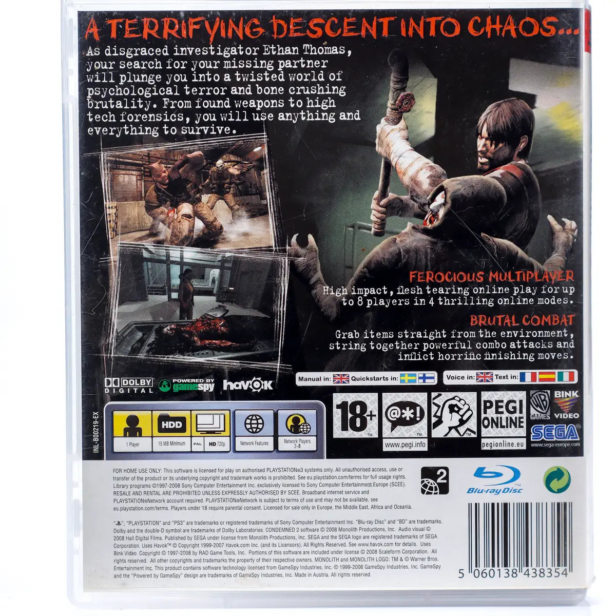 Condemned 2: Bloodshot - PS3 spill - Retrospillkongen