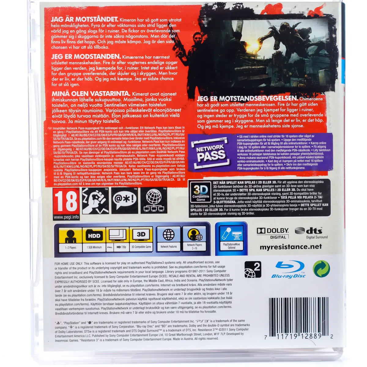 Resistance 3 - PS3 spill - Retrospillkongen