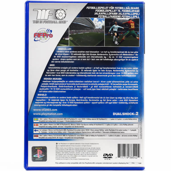 Renovert This Is Football 2003 - PS2 spill - Retrospillkongen