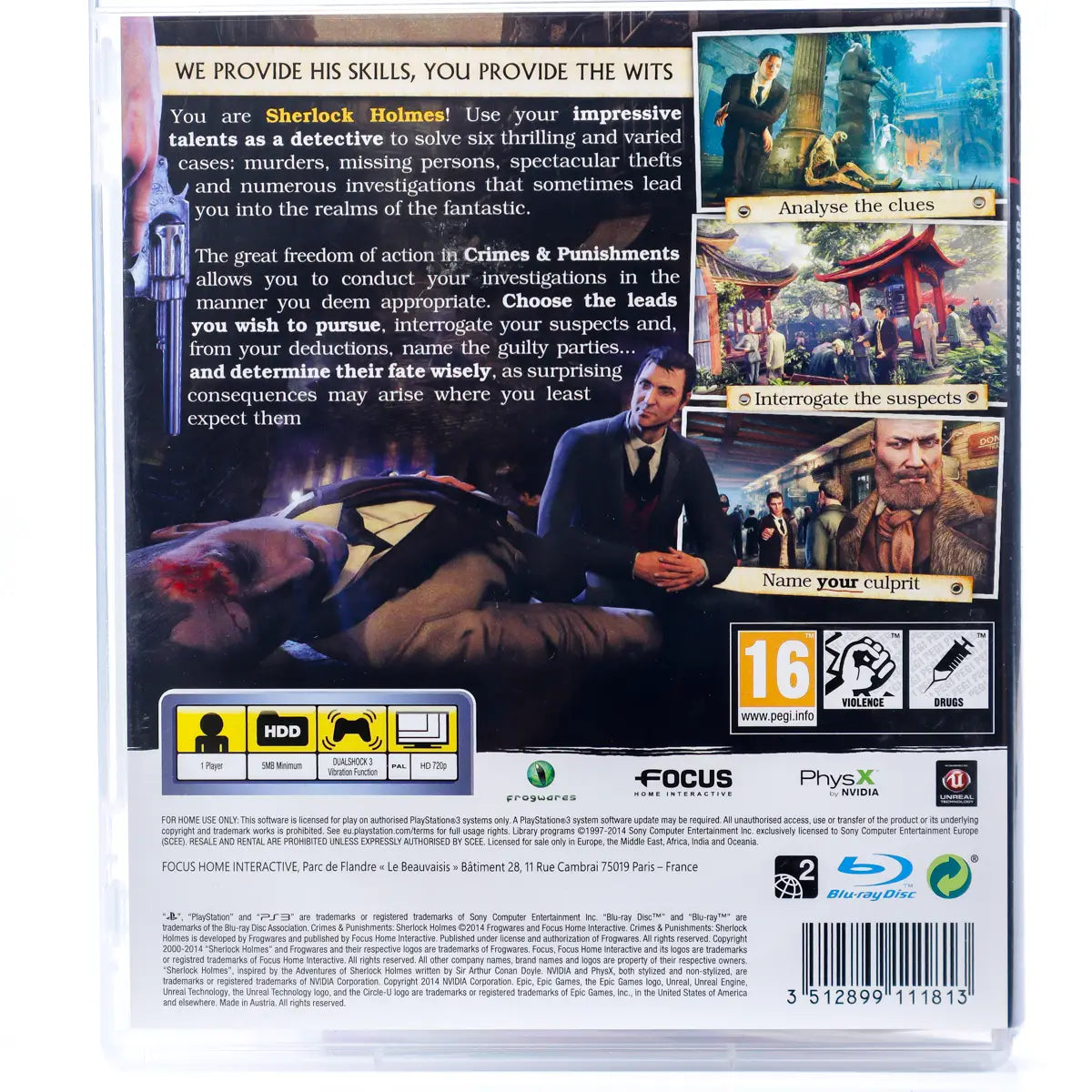 Crimes & Punishments: Sherlock Holmes - PS3 spill - Retrospillkongen