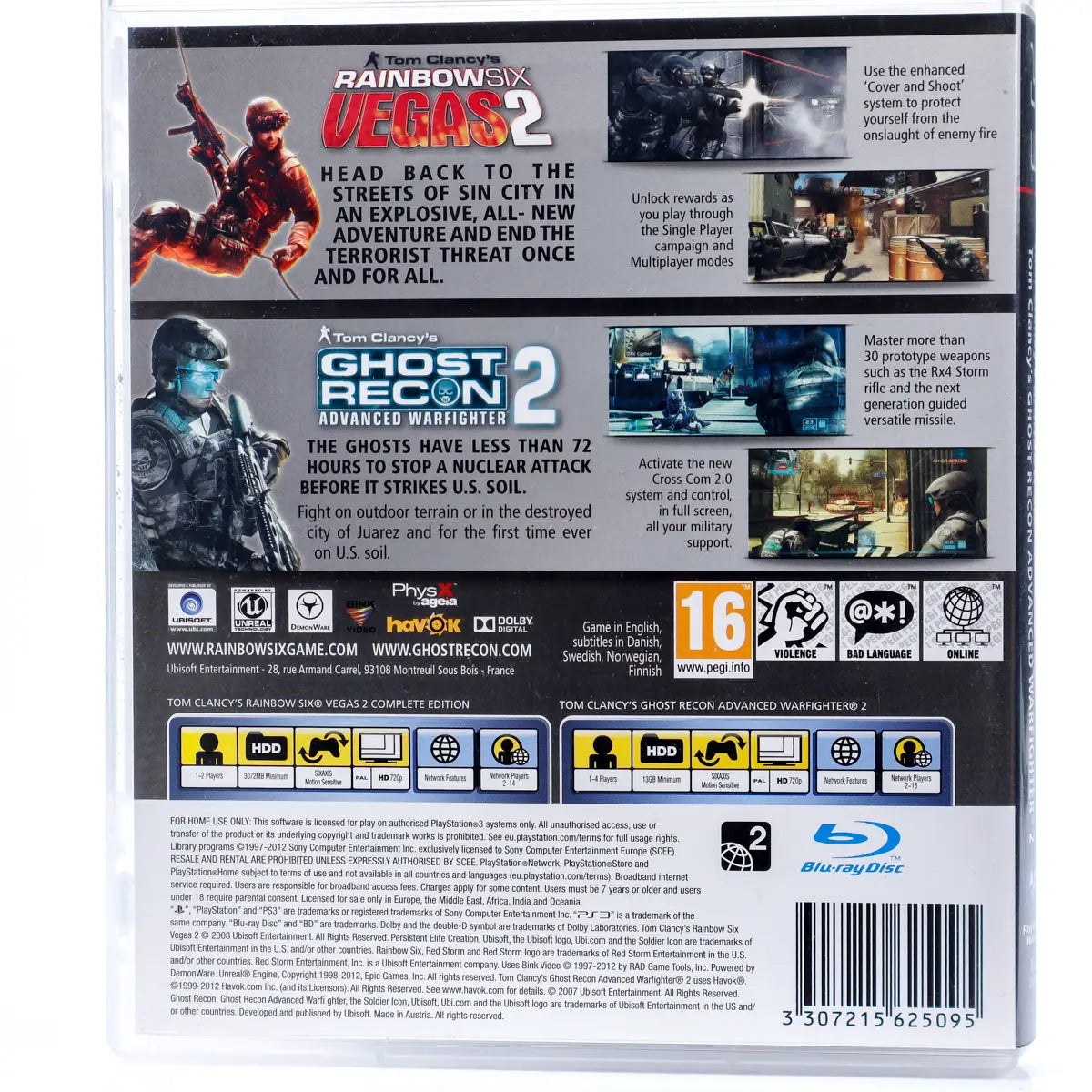 Tom Clancy's Rainbow Six Vegas 2 / Ghost Recon Advanced Warfighter 2 Double Pack - PS3 spill - Retrospillkongen