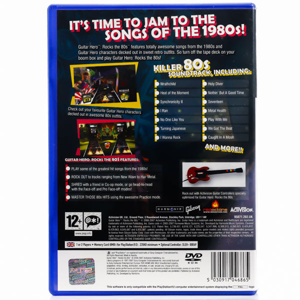 Renovert Guitar Hero: Rocks the 80s - PS2 Spill - Retrospillkongen