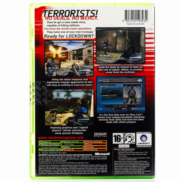Renovert Tom Clancy's Rainbow Six: Lockdown - Xbox Original-spill - Retrospillkongen