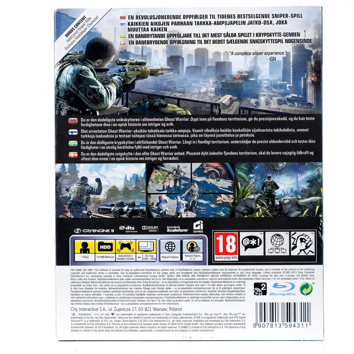 Sniper: Ghost Warrior 2 (Limited Edition) - PS3 spill - Retrospillkongen